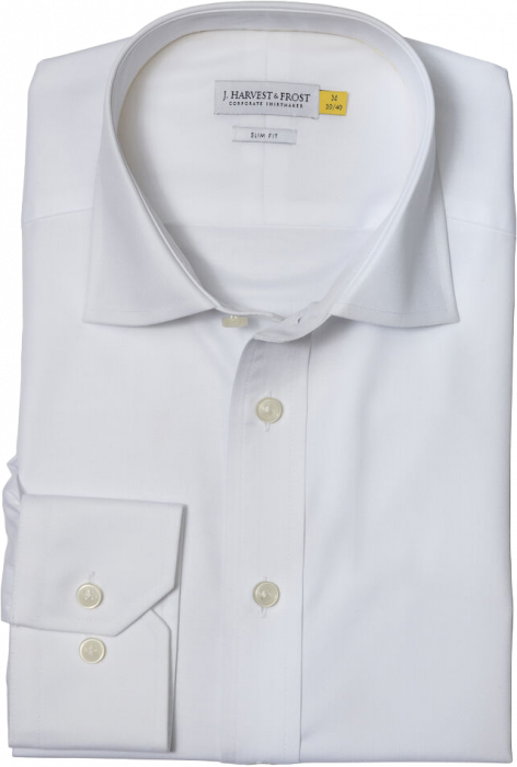 Harvest and Frost - Klassisk Twill Skjorte Slim Fit - Hvid