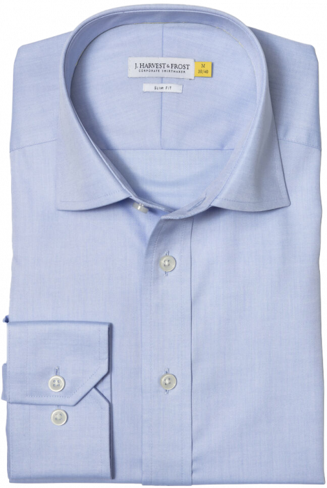 Harvest and Frost - Klassisk Twill Skjorte Slim Fit - Sky Blue