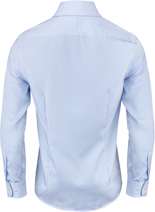 Harvest and Frost - Klassisk Twill Skjorte Slim Fit - Sky Blue & hvid