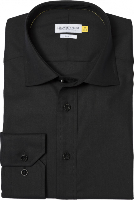 Harvest and Frost - Klassisk Twill Skjorte Slim Fit - Sort