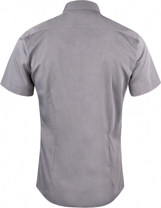 Harvest and Frost - Kort&aelig;rmet Twill Skjorte Slim Fit - Gr&aring;