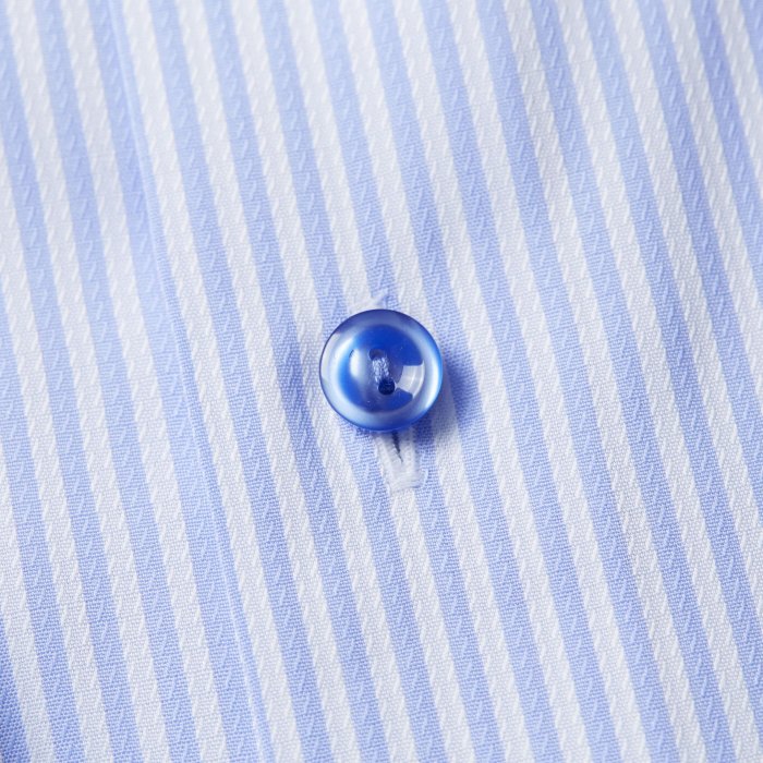 Eton - Blue Striped, Contemporary Fit, Cut Away - Himmelbl&aring; & hvid