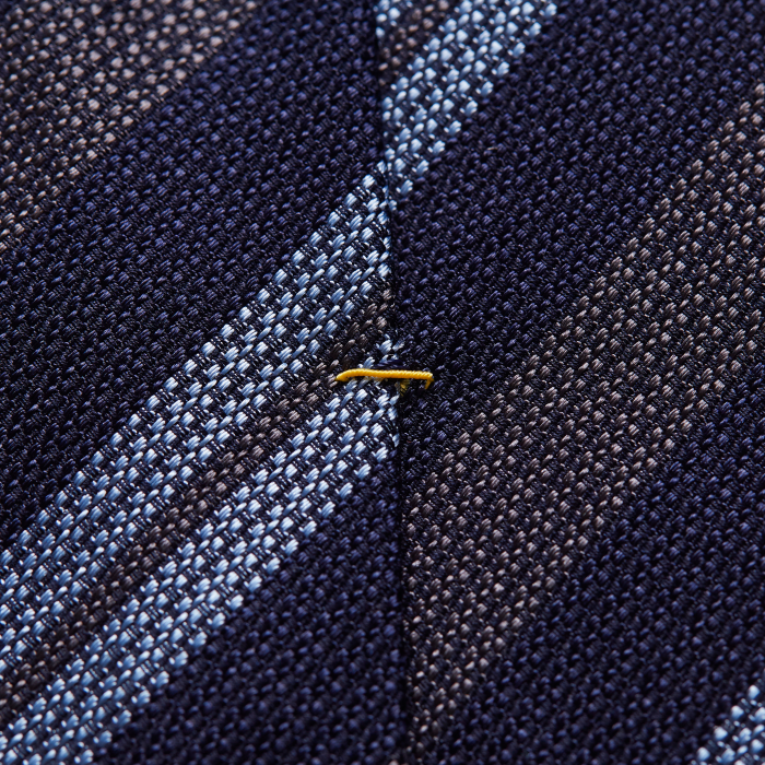 Eton - Bl&aring; Og Gr&aring; Stribet Slips - M&oslash;rk bl&aring; & himmelbl&aring;