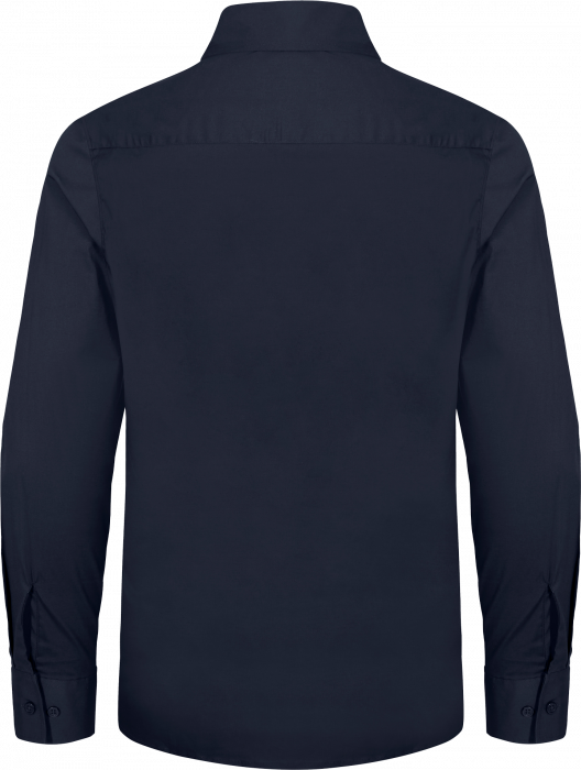 Clique - Stretch Skjorte - Navy bl&aring;