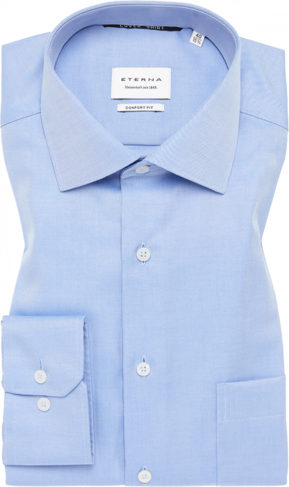 Eterna - Cover Skjorte Comfort Fit - Blå