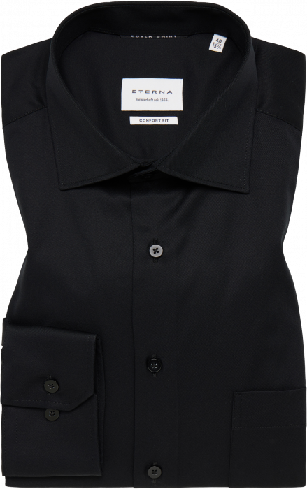 Eterna - Cover Skjorte Comfort Fit - Sort