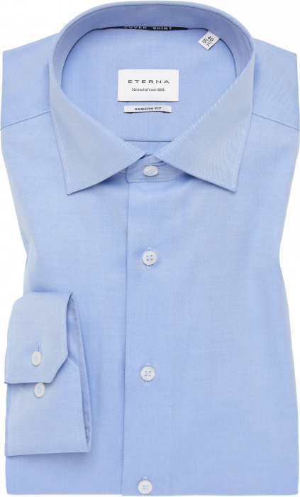 Eterna - Cover Skjorte Modern Fit - Blå