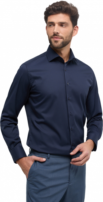 Eterna - Cover Skjorte Modern Fit - Navy