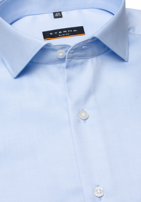 Eterna - Cover Skjorte Slim Fit - Lysebl&aring;