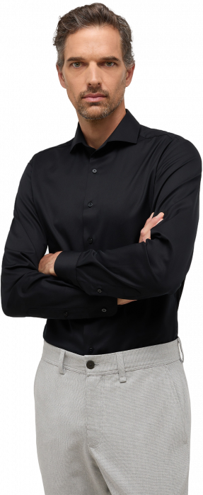 Eterna - Cover Skjorte Slim Fit - Sort
