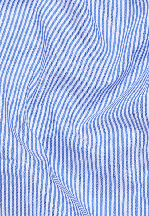 Eterna - Stribet Skjorte Slim Fit - Bl&aring;