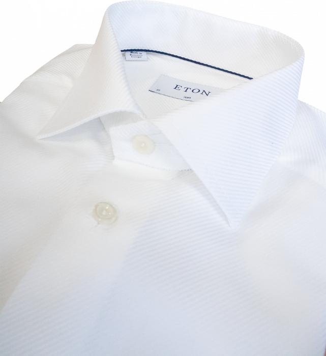 Eton - Hvid Business Skjorte Cotten-Tencel - Hvid