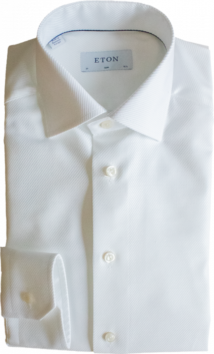 Eton - Hvid Business Skjorte Cotten-Tencel - Hvid