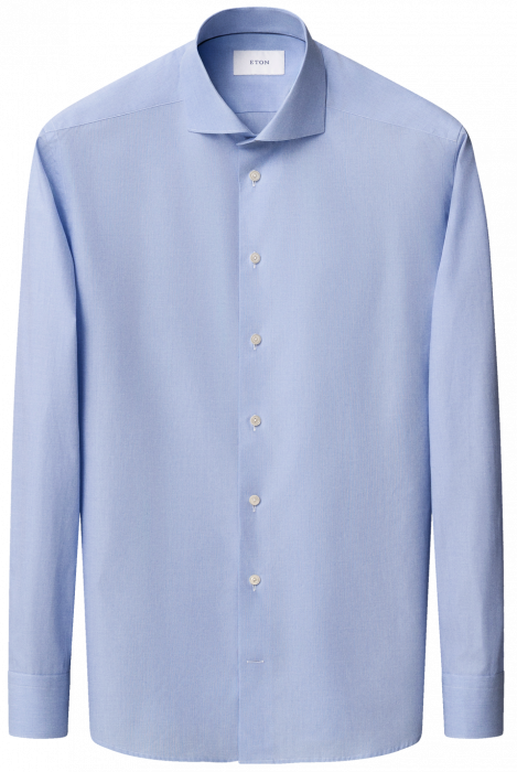 Eton - End On End Breeze Poplin Slim Fit Skjorte - Bl&aring; - Bl&aring;