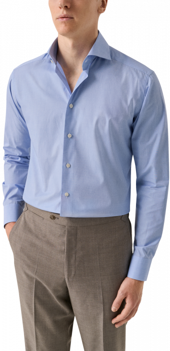 Eton - End On End Breeze Poplin Slim Fit Skjorte - Bl&aring; - Bl&aring;