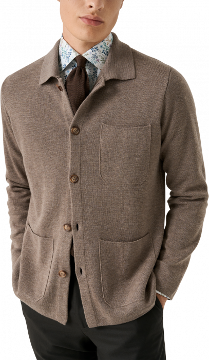 Eton - Blomster Print Slim Fit Herreskjorte - Mid Blue