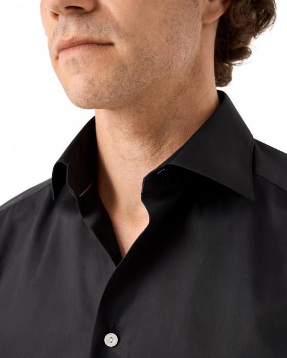 Eton - Solid Elevated Premium Skjorte - Contemporary Fit - Sort