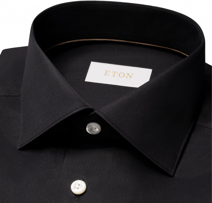 Eton - Solid Elevated Premium Skjorte - Contemporary Fit - Sort