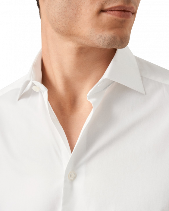 Eton - Solid Elevated Premium Skjorte - Slim Fit - Hvid