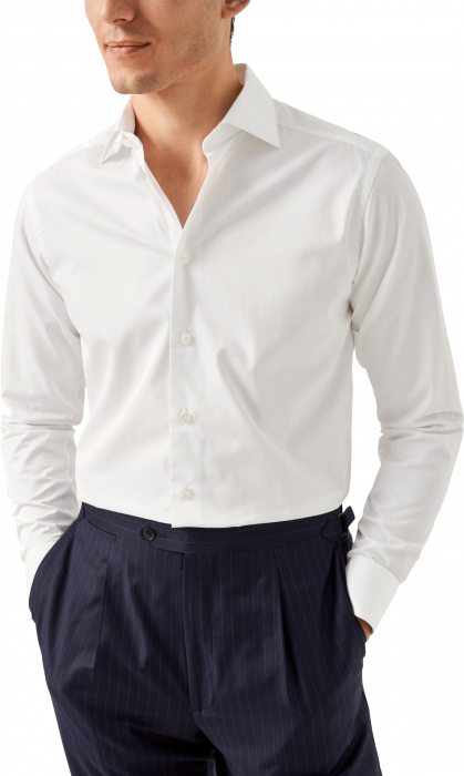 Eton - Solid Elevated Premium Skjorte - Slim Fit - Hvid