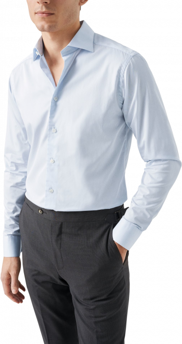 Eton - Solid Elevated Premium Skjorte - Contemporary Fit - Lysebl&aring;