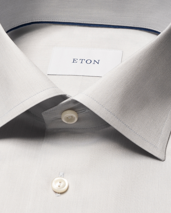 Eton - End On End Business Skjorte Slim Fit - Beige