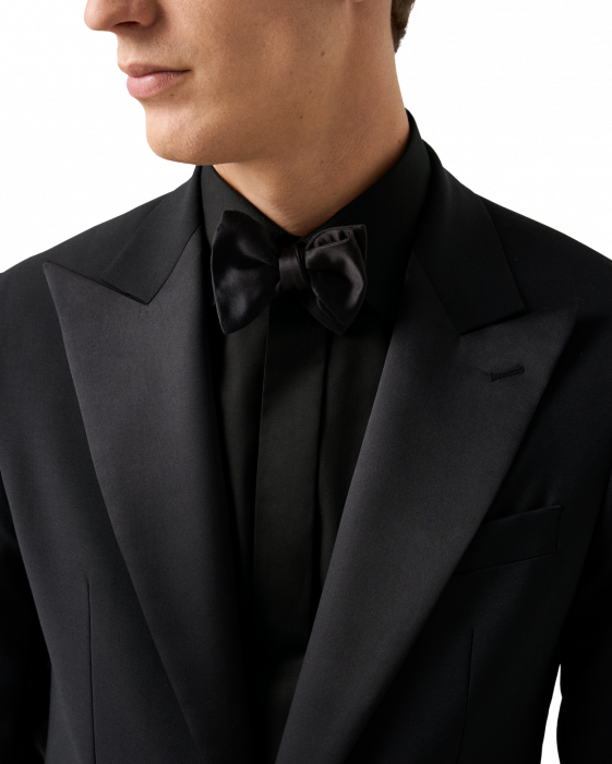 Eton - Aftenskjorte, Moderate Cut Away, French Cuff - Sort