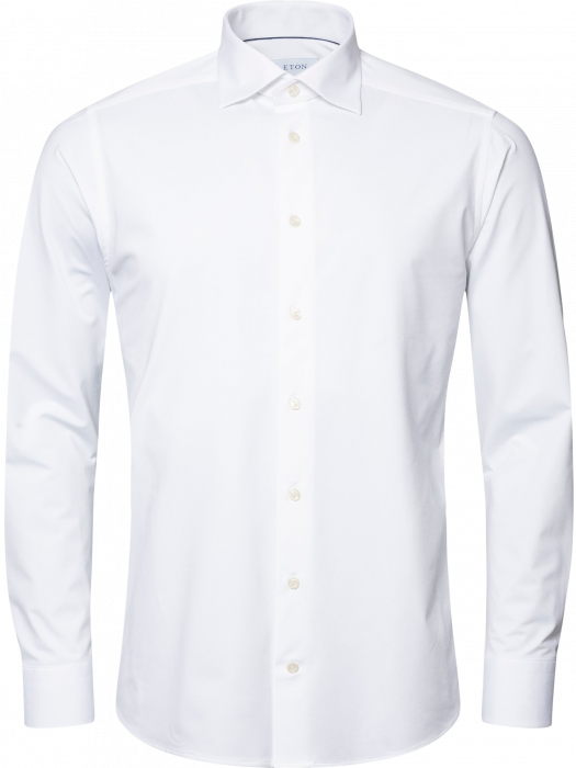 Eton - Four-Way Stretch Businessskjorte, Slim - Hvid