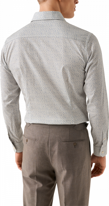 Eton - Geometrisk M&oslash;nster Skjorte Slim Fit - Lysebl&aring;