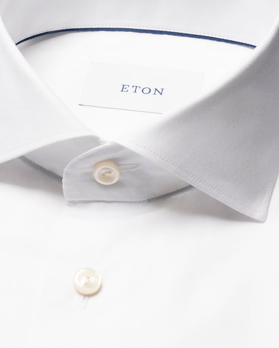 Eton - End On End Breeze Poplin Slim Fit Skjorte - Hvid - Hvid