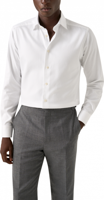 Eton - Hvid Slim Fit Dobby Herreskjorte - Hvid