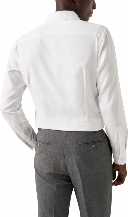 Eton - Hvid Slim Fit Dobby Herreskjorte - Hvid