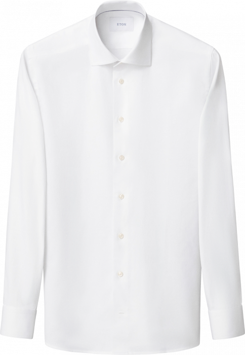 Eton - Hvid Slim Fit Semi Solid Herreskjorte - Hvid