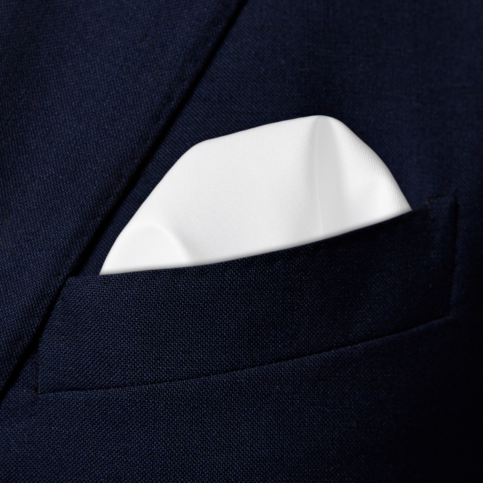 Eton - Hvid Signatur Twill Lommeklud - Hvid