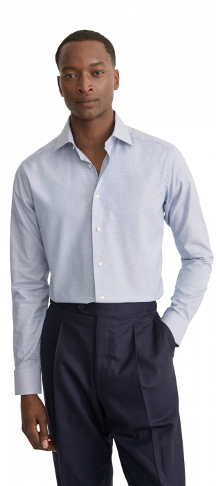 Eton - Lys Gr&aring; Dobby Contamporary Fit Skjorte - Contemporary Fit - Lys gr&aring;