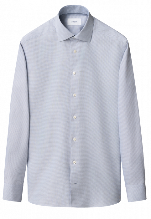 Eton - Lys Gr&aring; Dobby Contamporary Fit Skjorte - Contemporary Fit - Lys gr&aring;