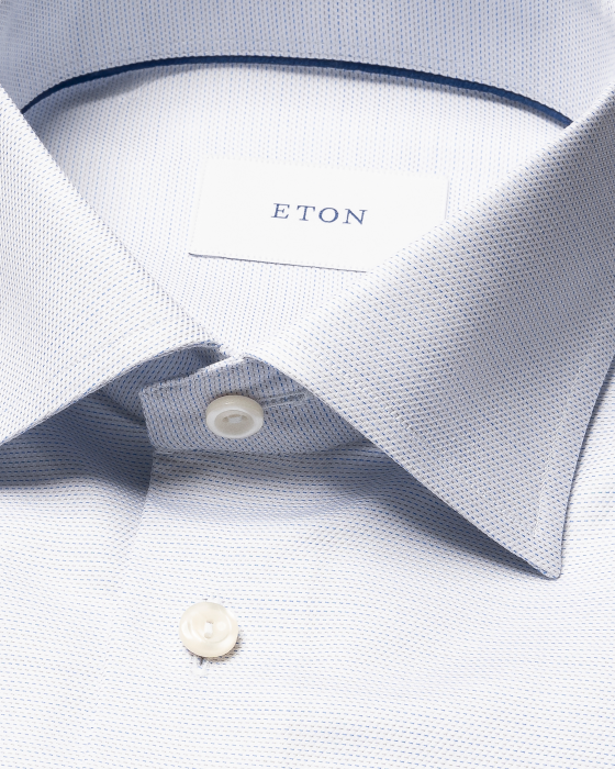 Eton - Lysebl&aring; Contemporary Semi Solid Herreskjorte - Lysebl&aring;