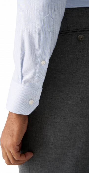 Eton - Lysebl&aring; Contemporary Semi Solid Herreskjorte - Lysebl&aring;