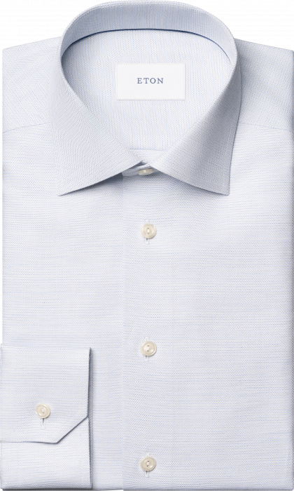 Eton - Lysebl&aring; Contemporary Semi Solid Herreskjorte - Lysebl&aring;