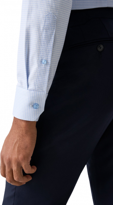 Eton - Lysebl&aring; Ternet Dobby Skjorte Contemporary Fit - Lysebl&aring;