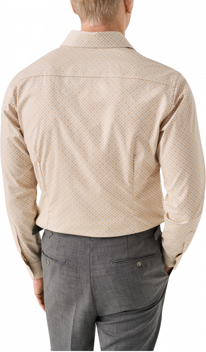 Eton - Orange Signature Slim Fit Skjorte Med Drink-Motiv - Orange