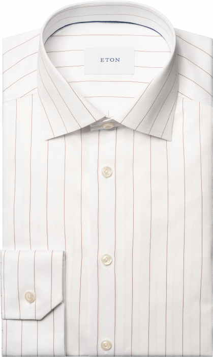 Eton - Pin Striped Business Skjorte Slim Fit - Hvid