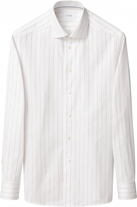 Eton - Pin Striped Business Skjorte Contemporary Fit - Hvid