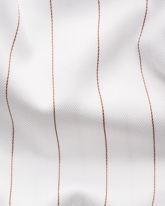 Eton - Pin Striped Business Skjorte Contemporary Fit - Hvid