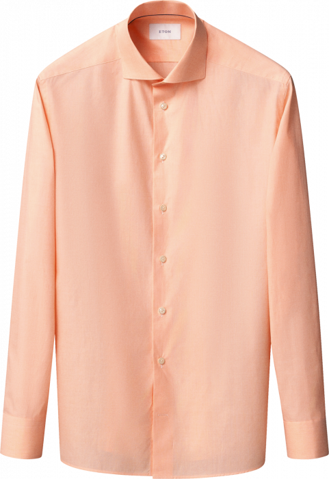 Eton - Orange End On End Poplin Slim Fit Skjorte - Orange