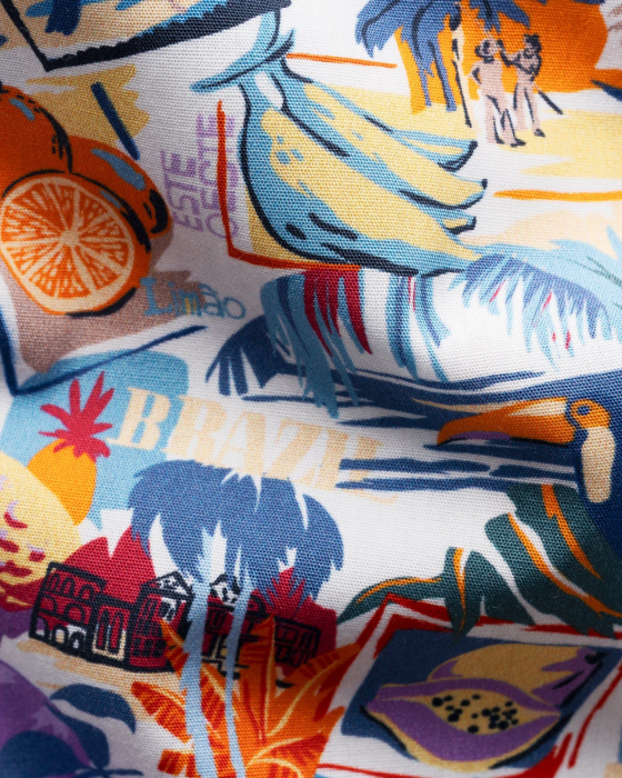 Eton - Rio-Inspireret Poplin Skjorte - Orange