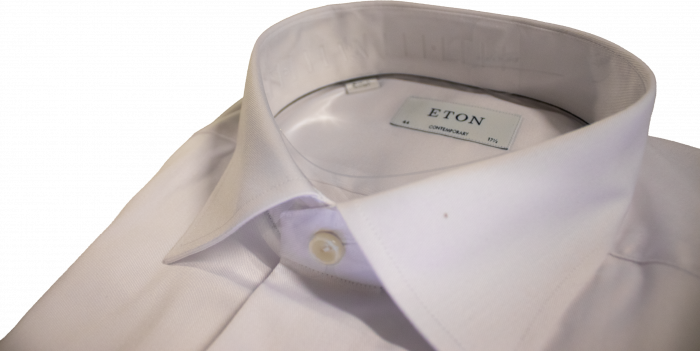 Eton - Hvid Stretch Twillskjorte, Contemporary Fit - Hvid
