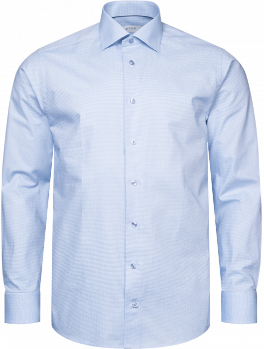 Eton - Lyseblå Dobby Skjorte Slim Fit - Lyseblå
