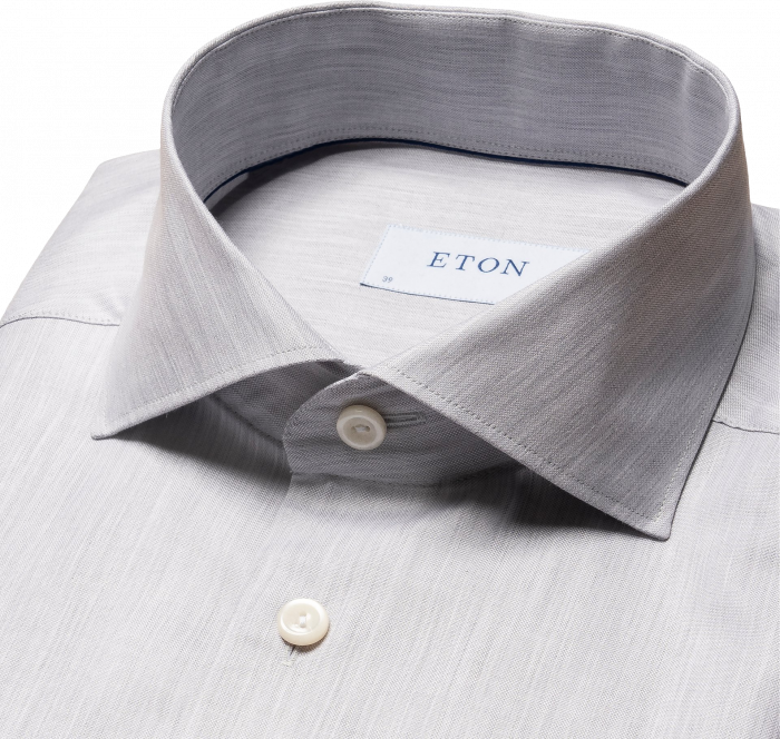Eton - Lysegr&aring; Business Oxford Skjorte Contemporary - Lys gr&aring;