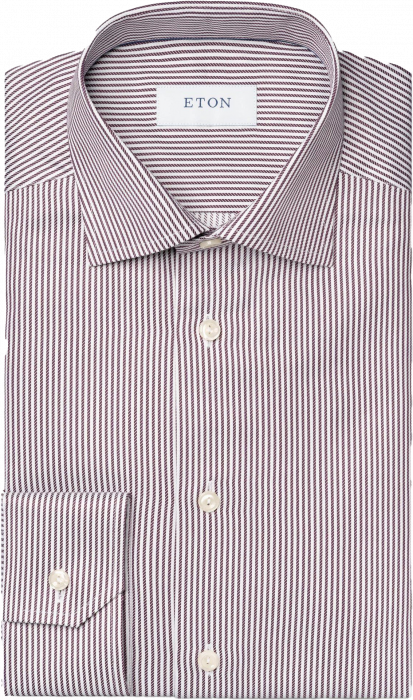 Eton - R&oslash;d Stribet Royal Twill Business Skjorte - Slim Fit - R&oslash;d